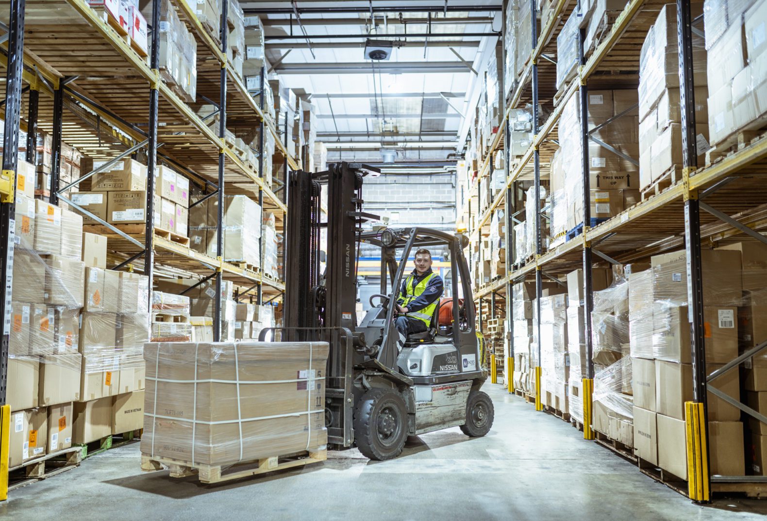 Man on forklift