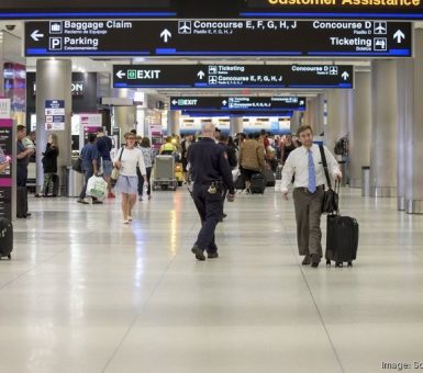 Inside airport